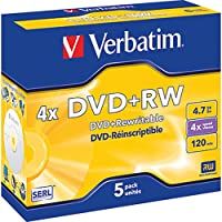 4.7 4X DVD RW JEWELL 5 VERBATIM